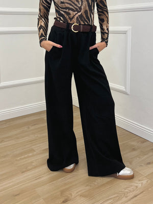 Pantalone Corduroy Cintura 27998 Nero
