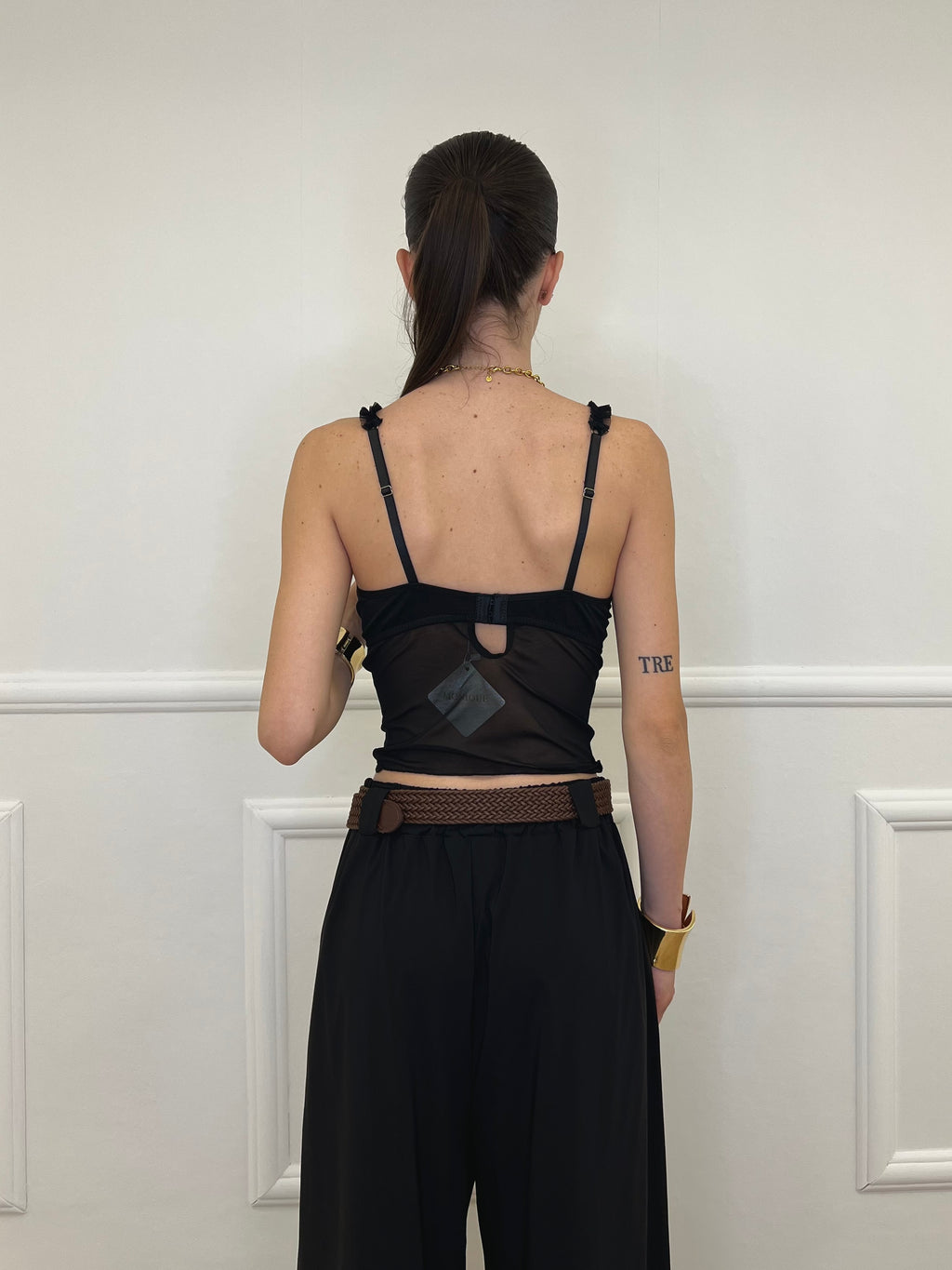 Corsetto In Tulle 6008 Nero