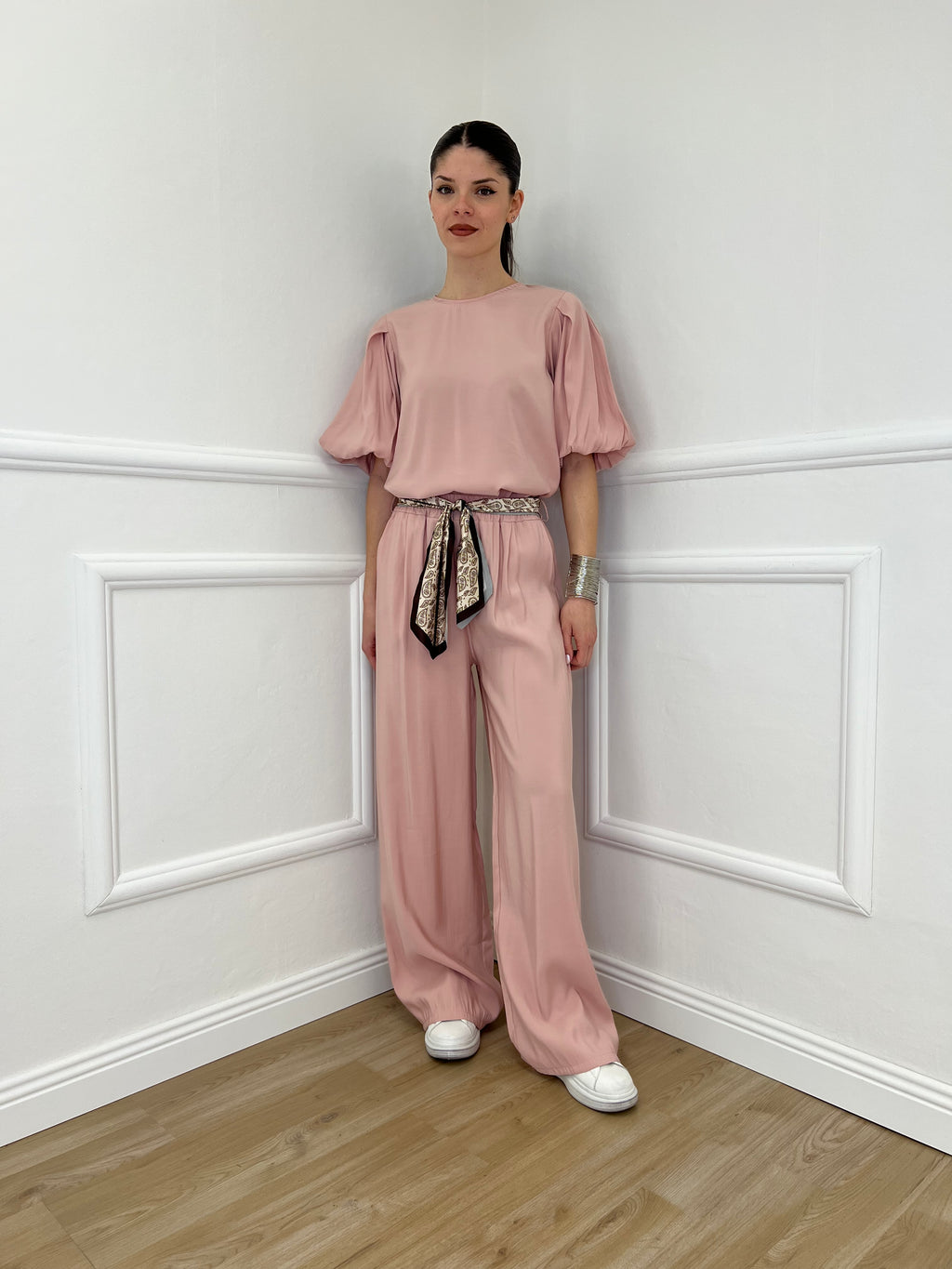 Pantalone Cupro Fusciacca 20527 Rosa