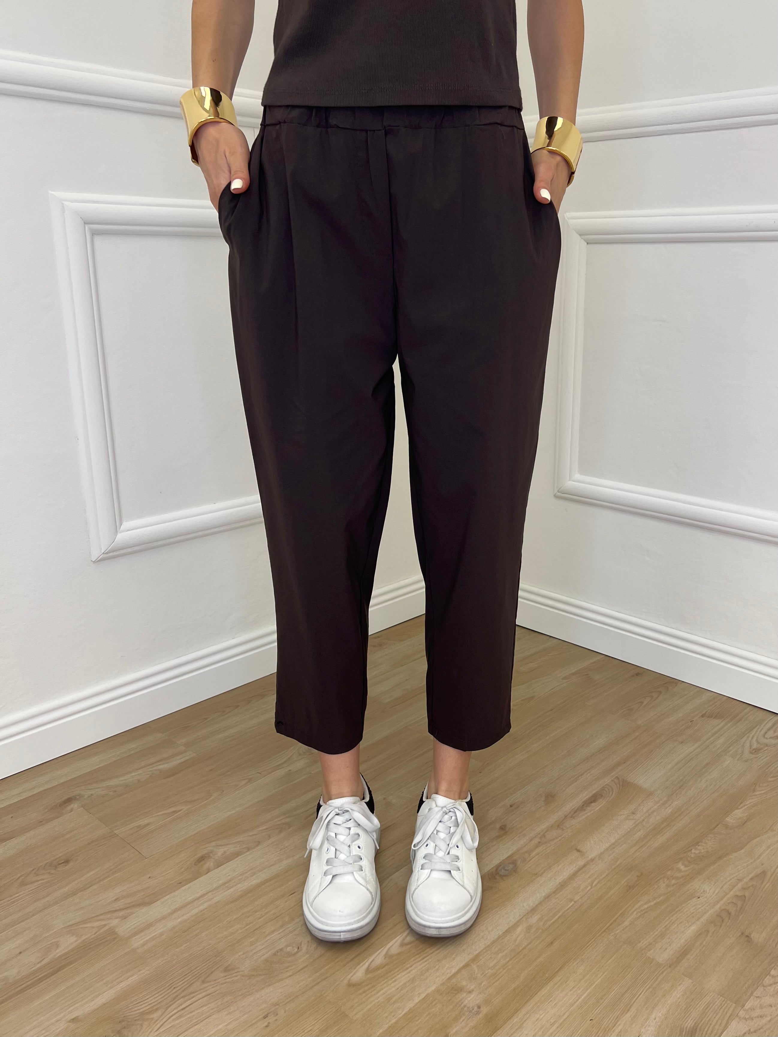 Pantalone Regular Bengalina 9230 Marrone