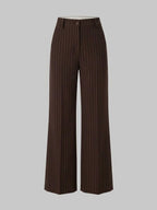 Tailleur Gessato Monopetto 83459 Marrone