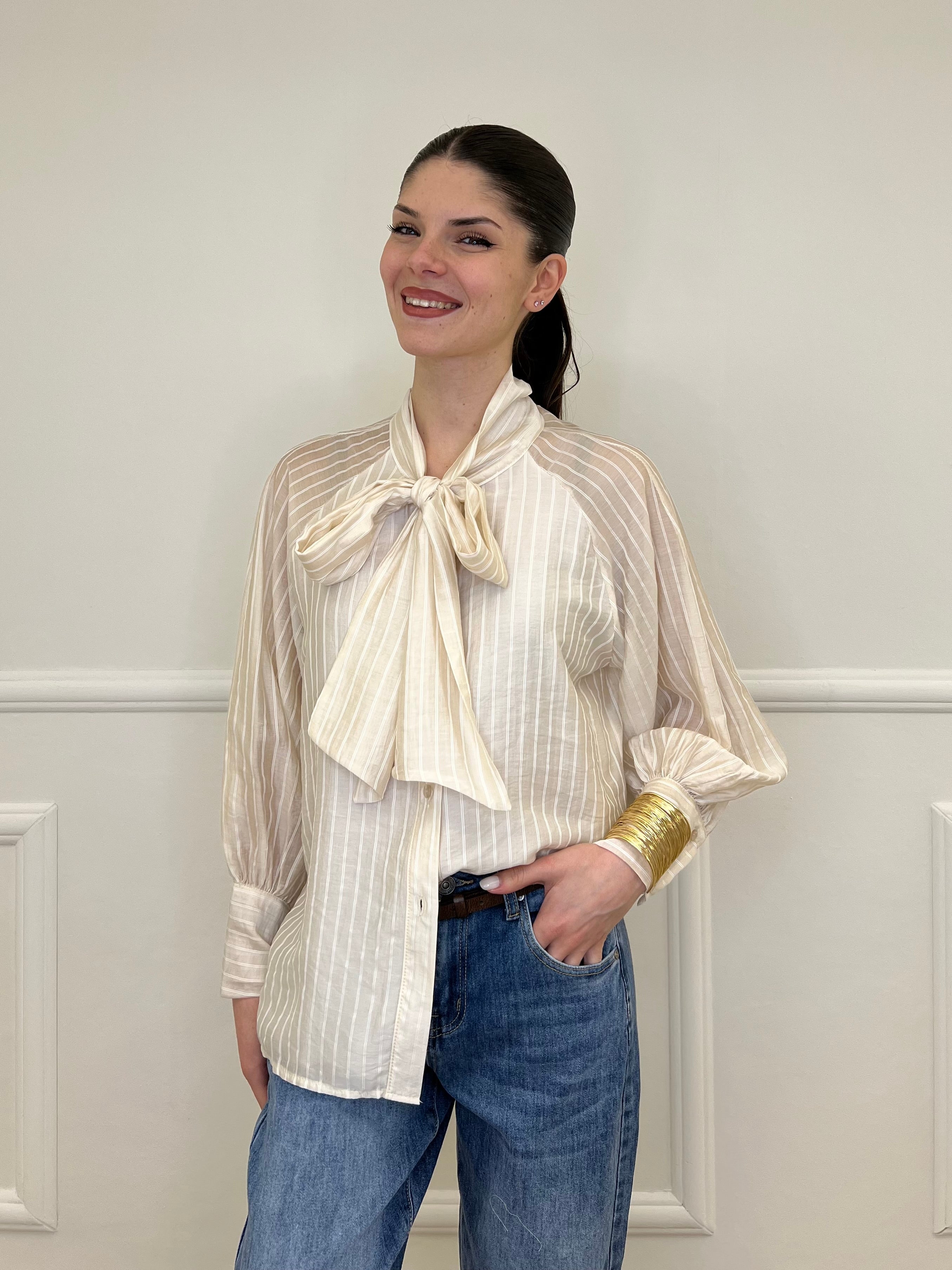 Camicia Regimental Fiocco 563841 Ecru