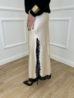 Gonna Asimmetrica Pizzo 2722 Panna