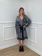 Cardigan Jacquard Jungle 90059 Grigio