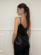 Top Paillettes 6695 Nero - Bazar Abbigliamento