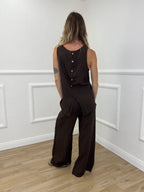 Top 100% Lino Bottoncini 89225 Moro