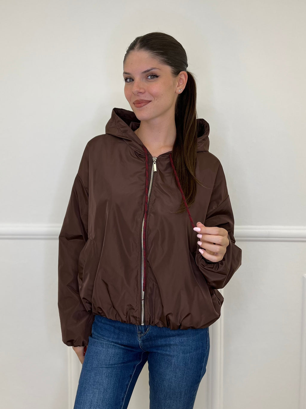 Giubbino Nylon 25029 Caffè - Bazar Abbigliamento