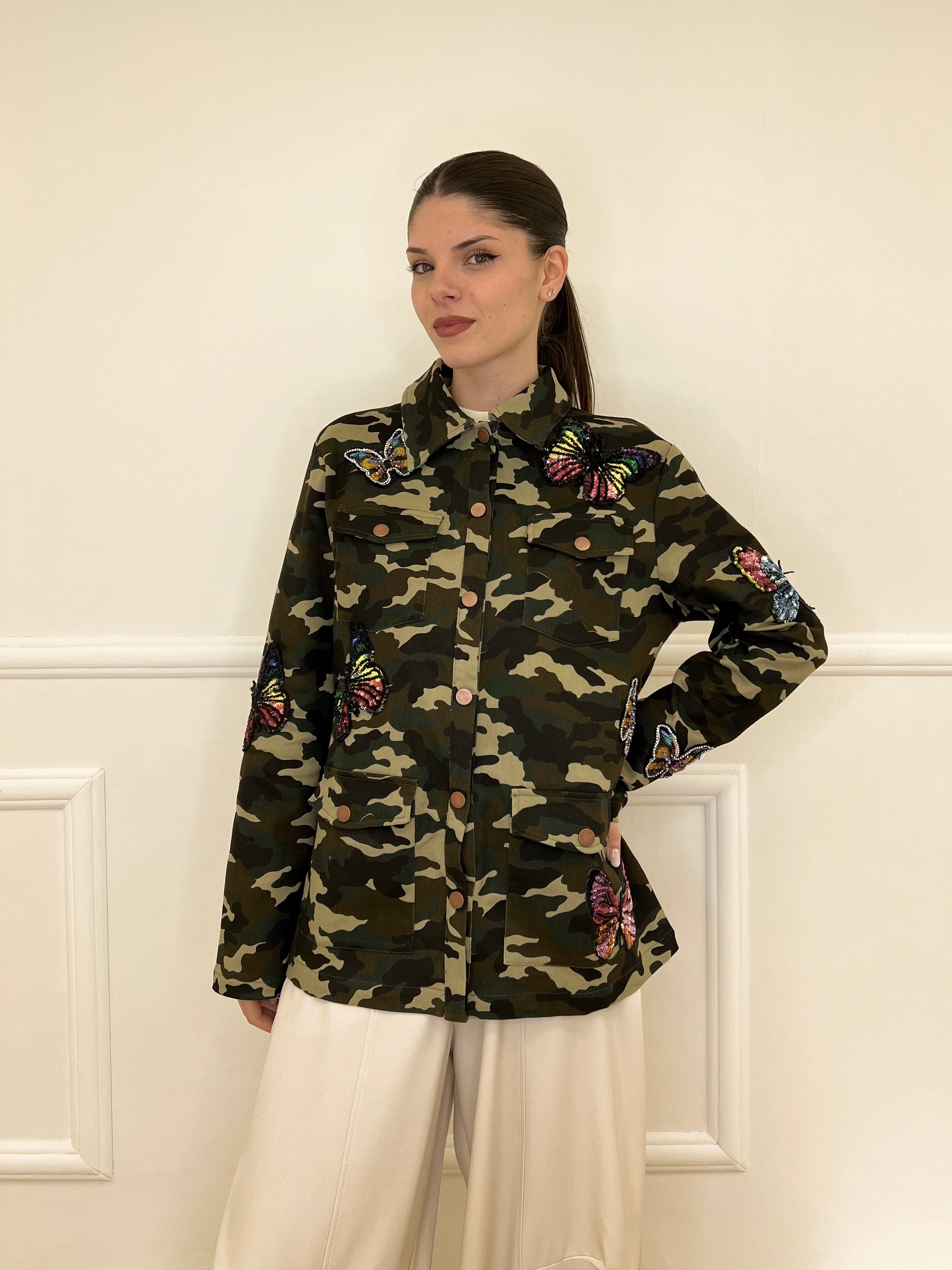 Giacca Camouflage Farfalle AL0083