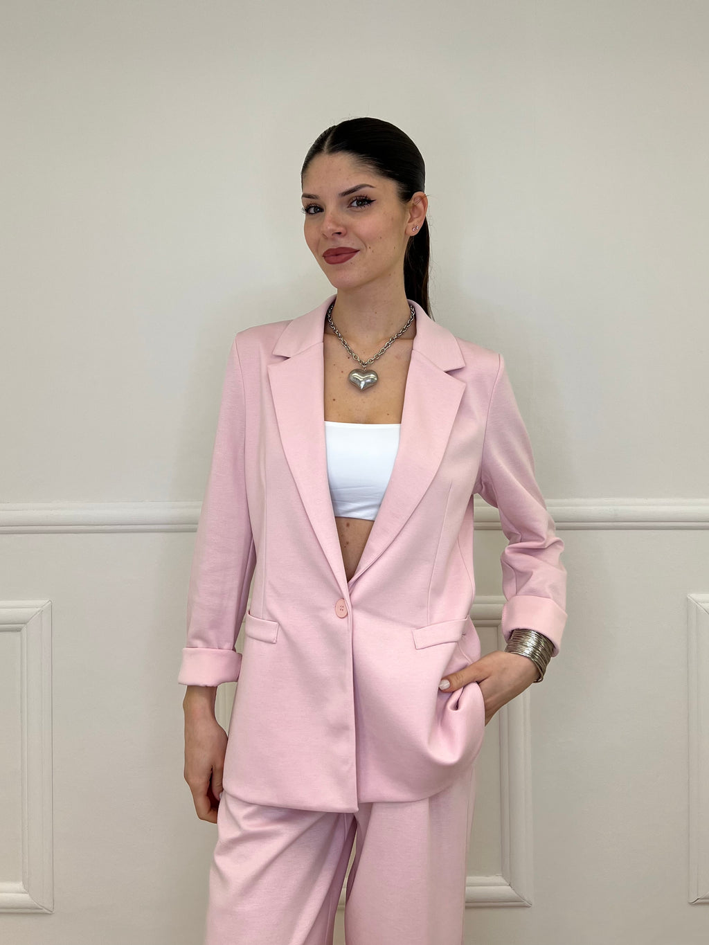 Blazer in Viscosa 27435 Rosa