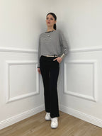 Pantalone Flare Cintura 26513 Nero