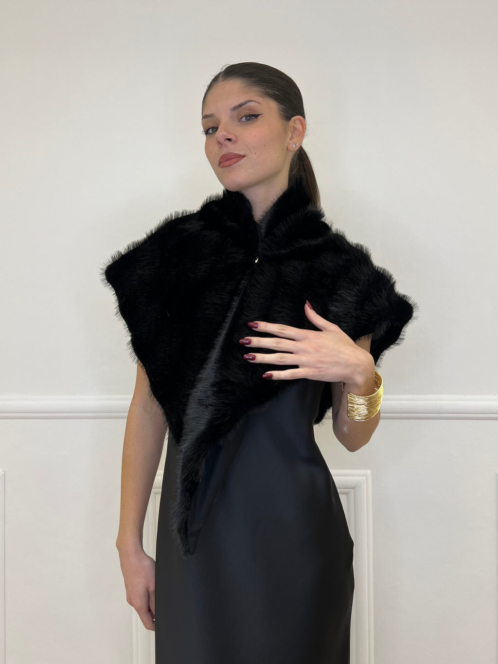 Stola Pelliccia 88825 Nero