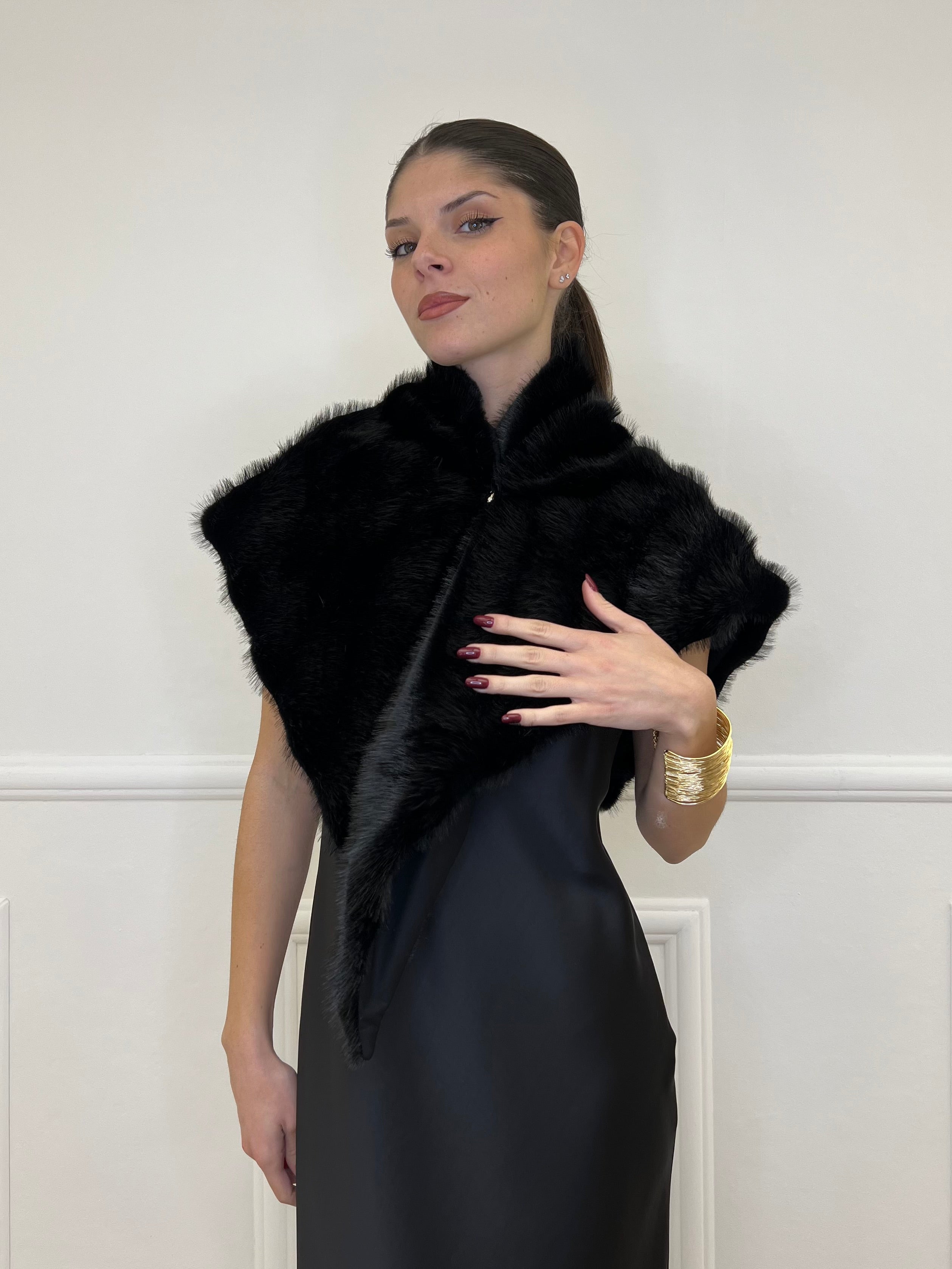 Stola Pelliccia 88825 Nero