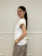 T-shirt Profili Lurex 24288 Bianco