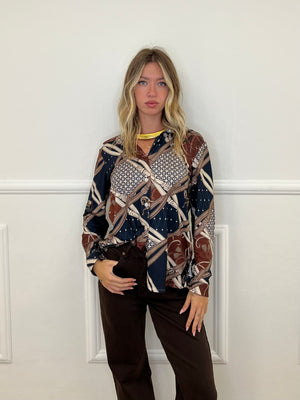 Camicia Jersey Fantasia 23001 Blu