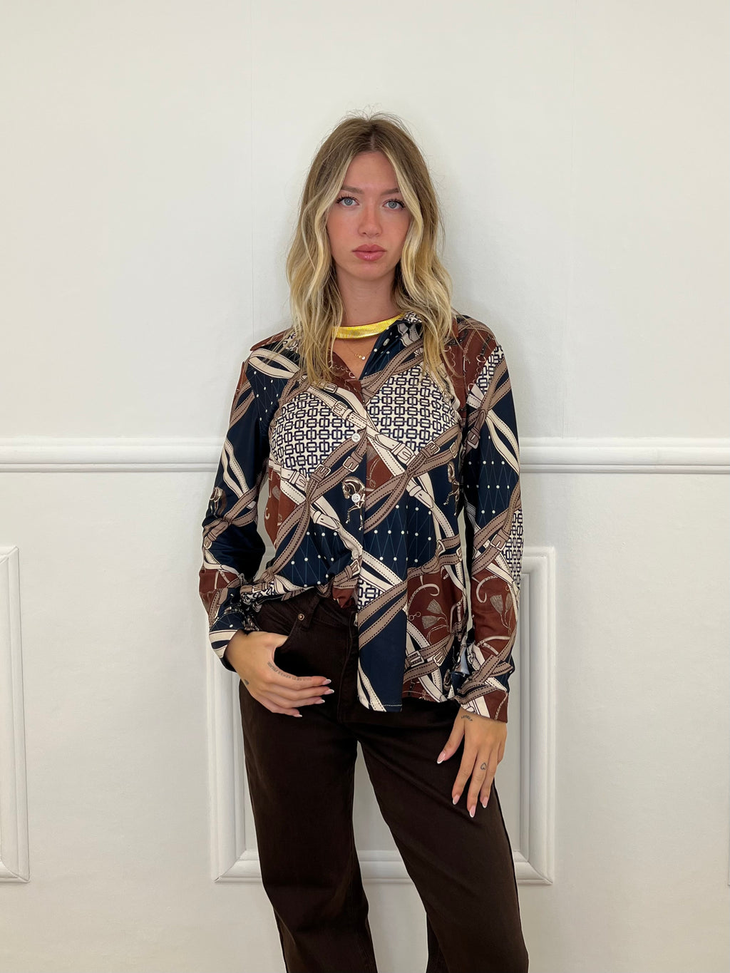 Camicia Jersey Fantasia 23001 Blu
