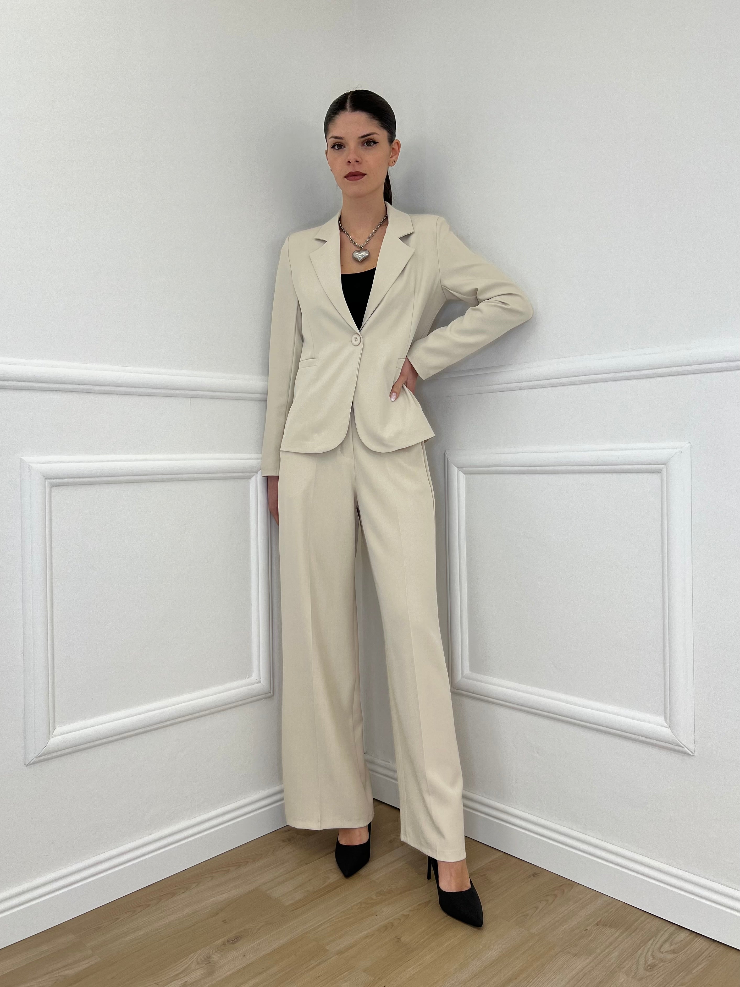 Pantalone Gabardine Straight Fit 8799 Beige