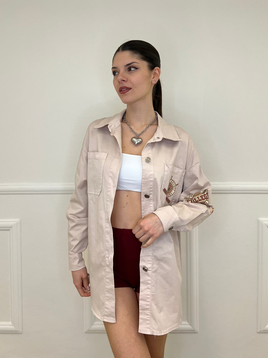 Giacca Camicia College 223606 Rosa