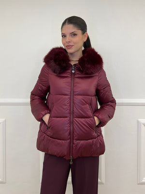 Piumino Corto Pelliccia 2259 Burgundy
