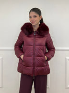 Piumino Corto Pelliccia 2259 Burgundy