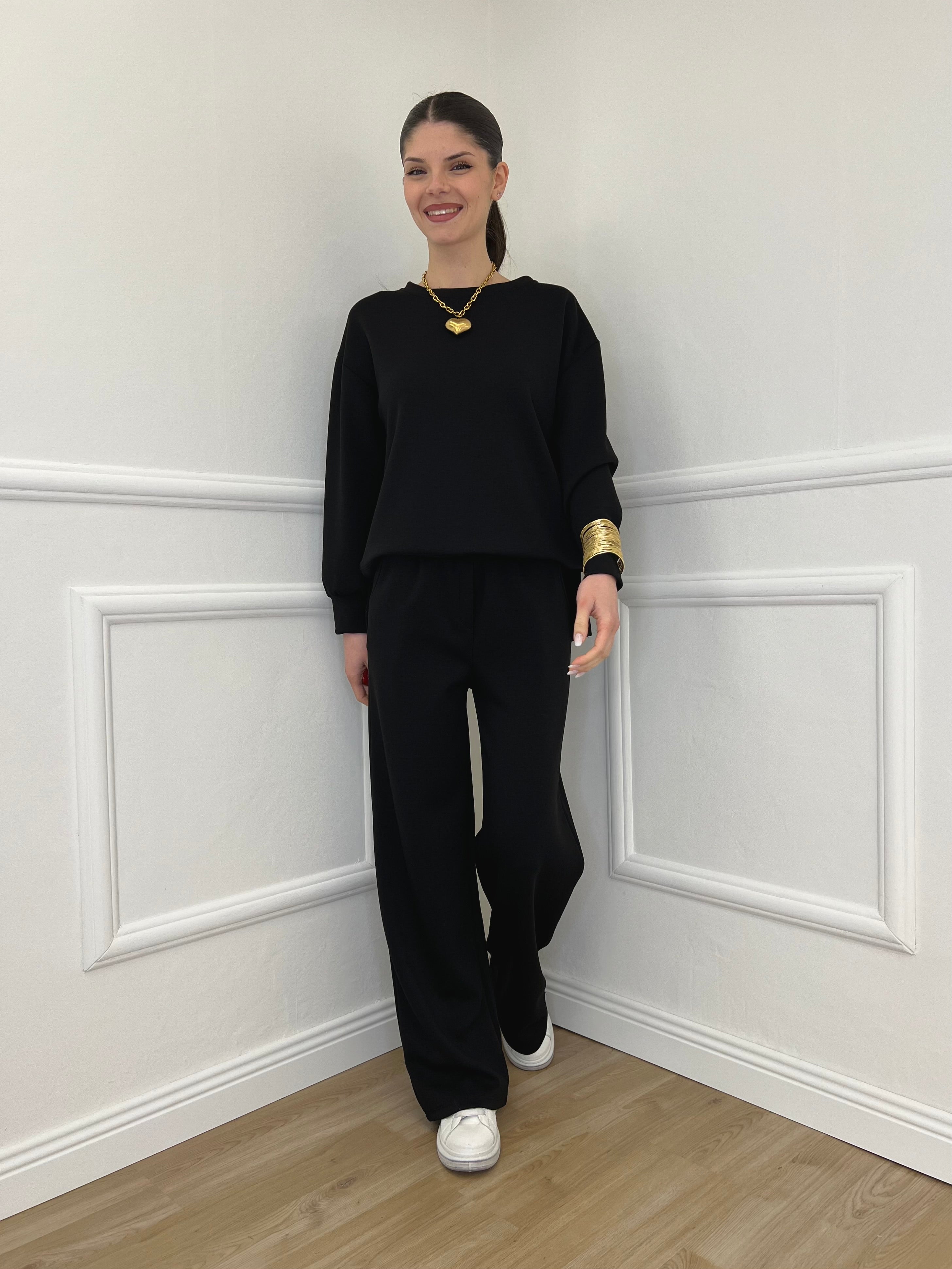 Tuta Over Girocollo 19143 Nero