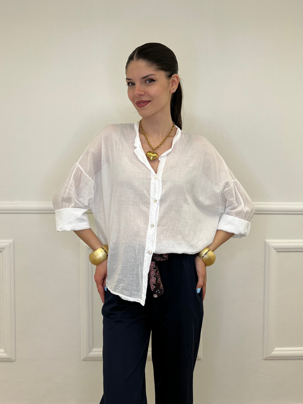 Camicia Over Coreana 3020 Bianco