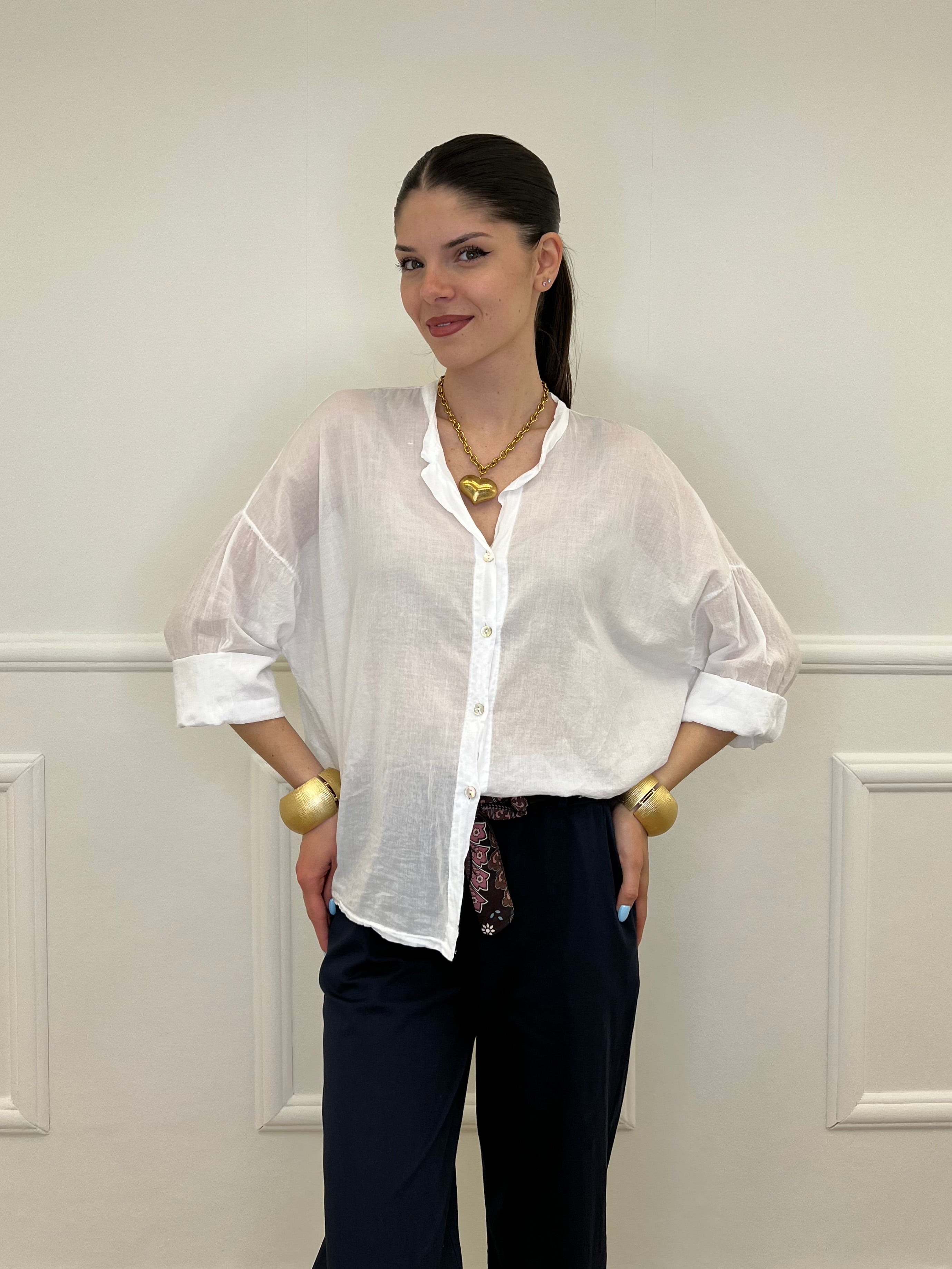 Camicia Over Coreana 3020 Bianco
