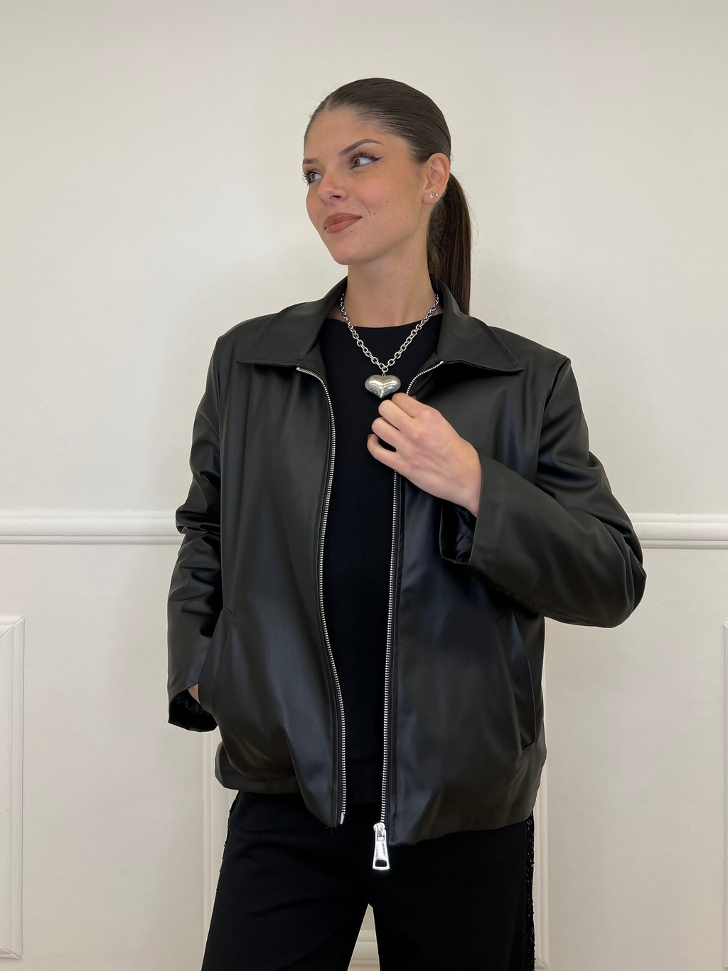 Giubbino Ecopelle 5032 Nero