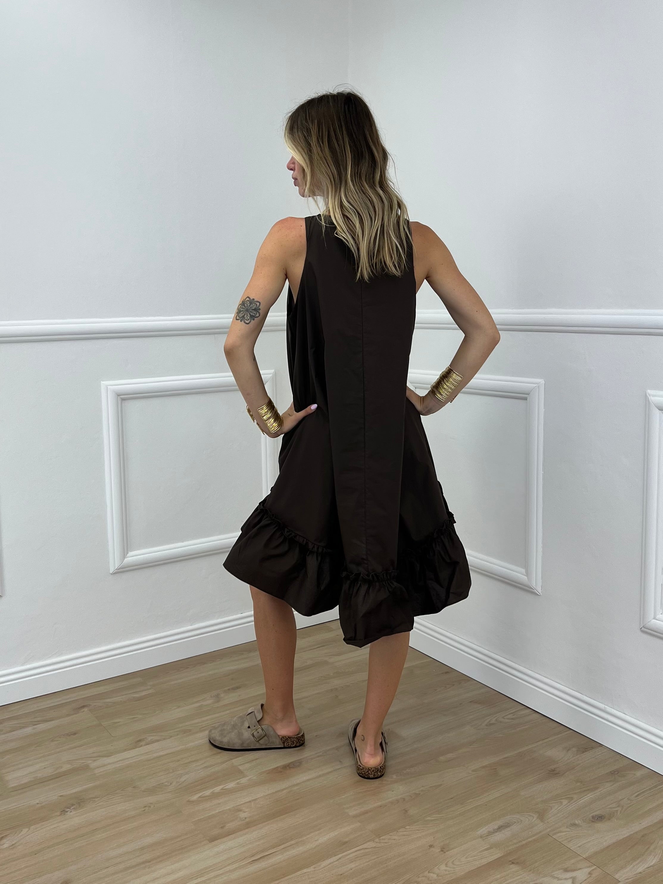 Abito Popeline Balza 20881 Marrone