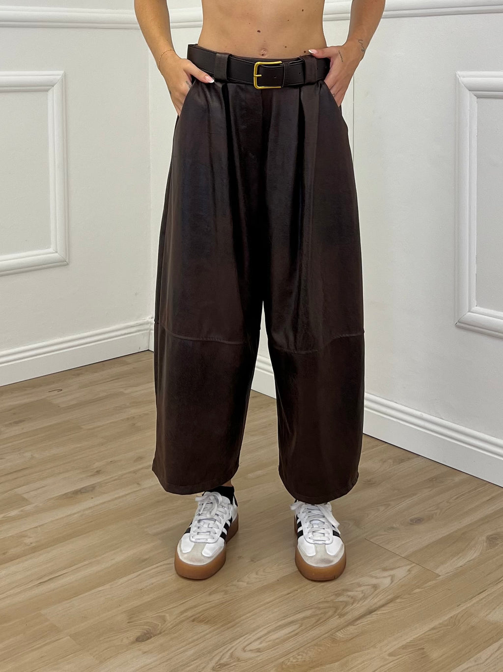 Pantalone Gaucho Baggy Used 4840 Marrone