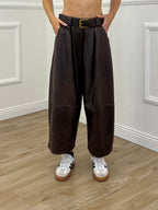Pantalone Gaucho Baggy Used 4840 Marrone