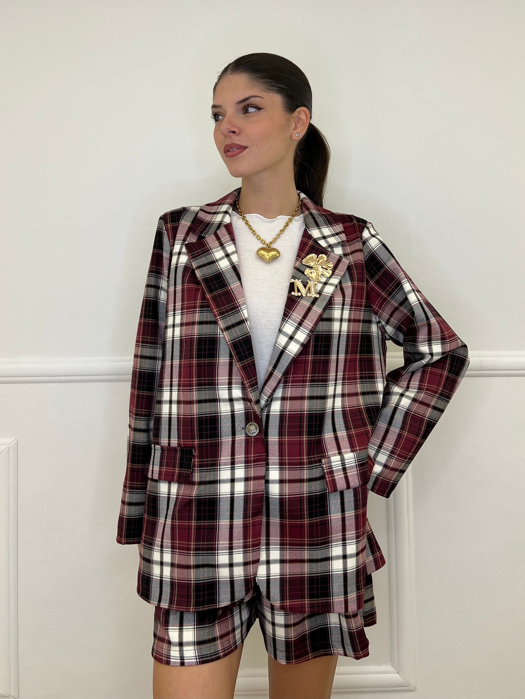 Completo Shorts A6964 Burgundy