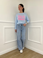 Maglia "Non Mi Dovete Stressare" 3695 Azzurro