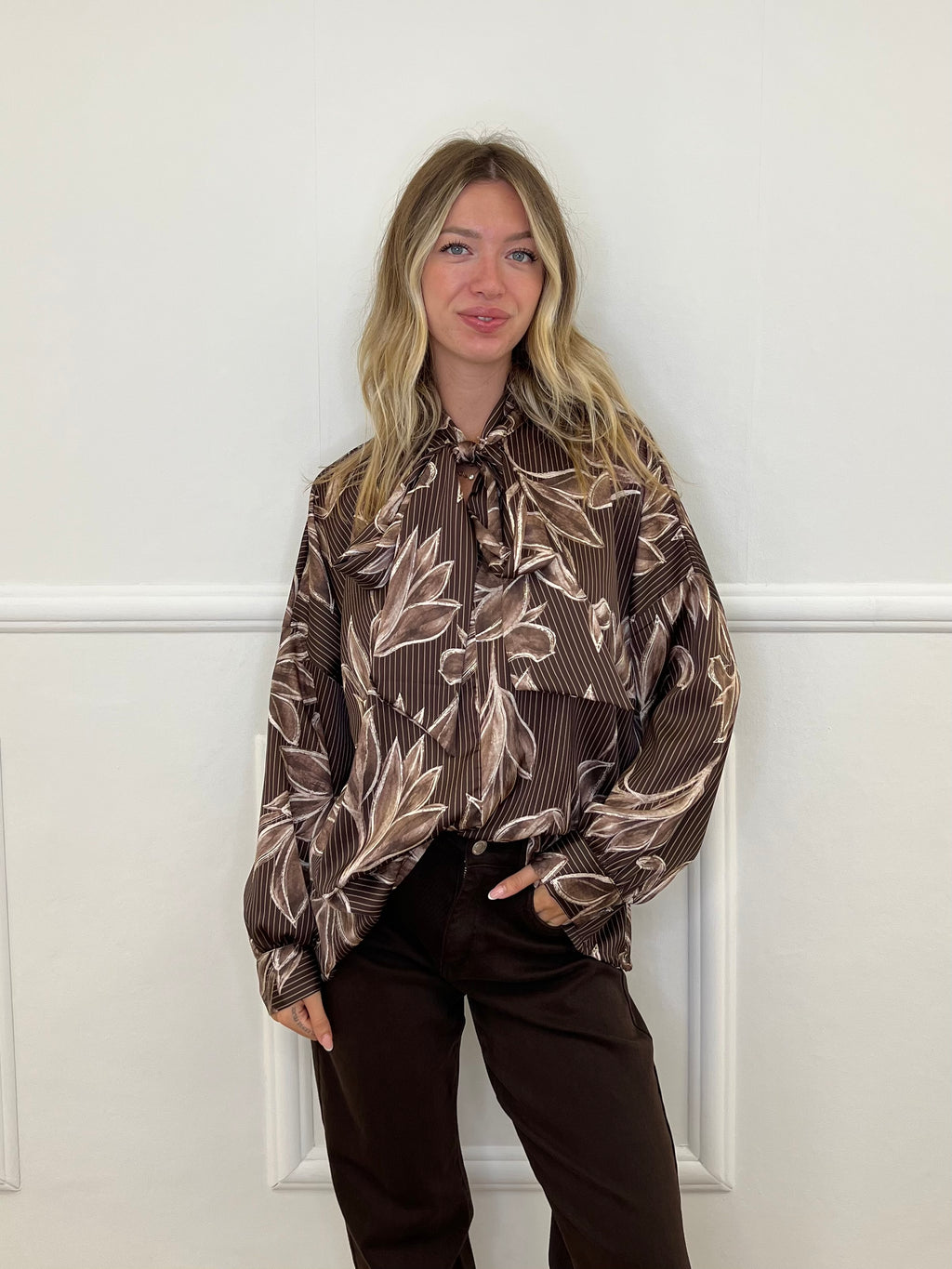 Blusa Fantasia Fiocco 8515 Marrone