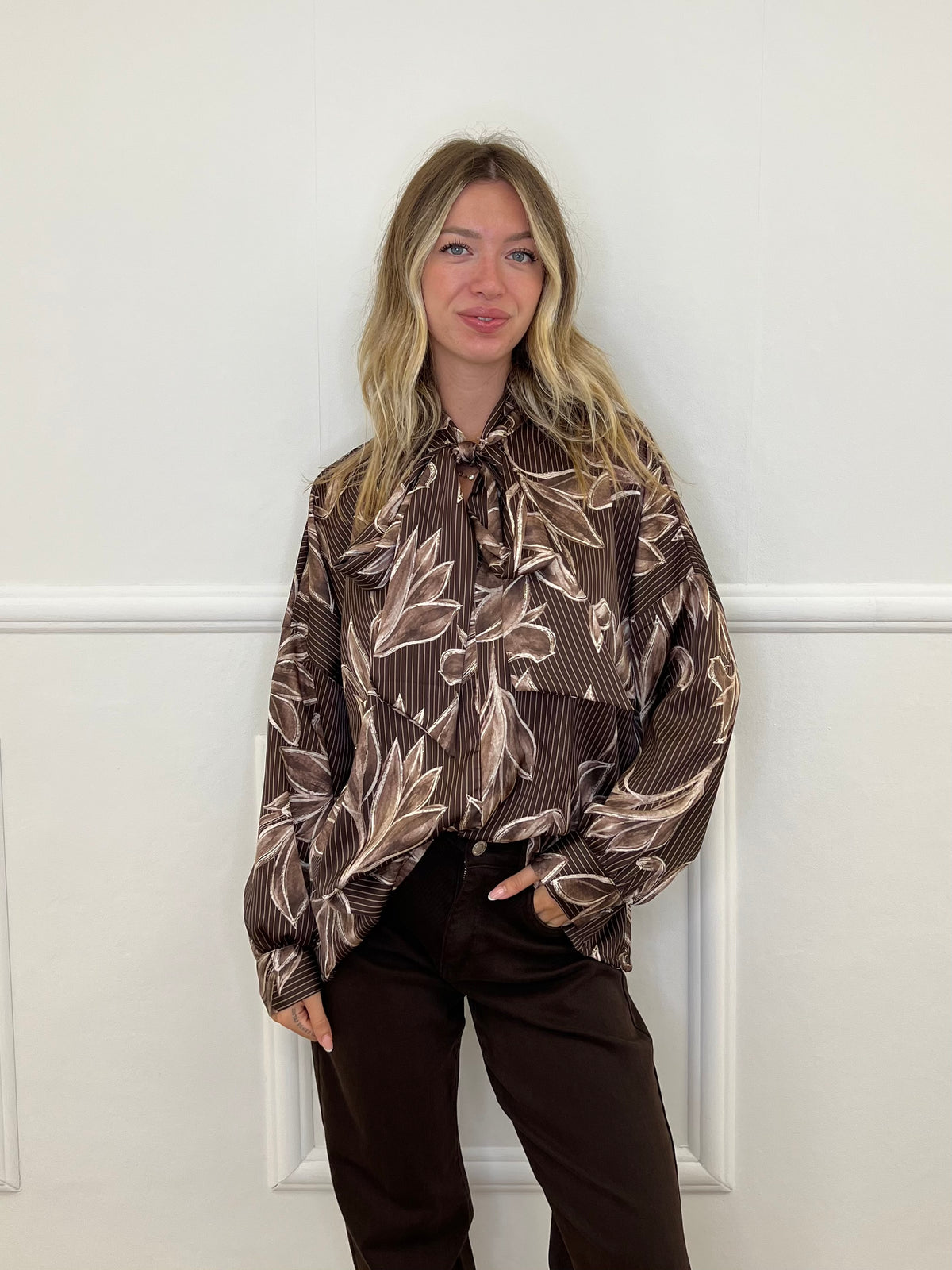 Blusa Fantasia Fiocco 8515 Marrone