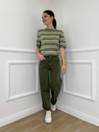 Jeans Balloon Slim 8059 Verde Militare