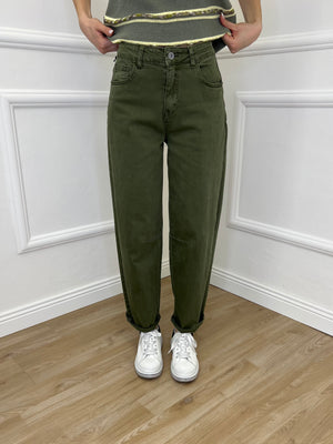 Jeans Balloon Slim 8059 Verde Militare