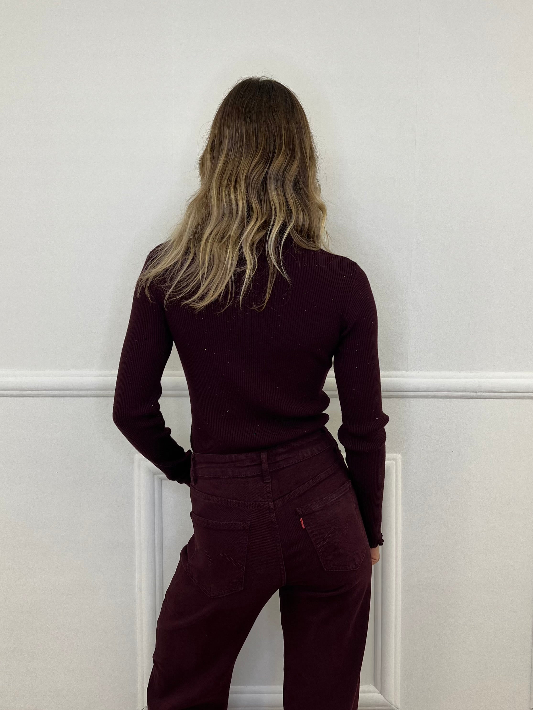Lupetto Micro Paillettes NZ5566 Burgundy
