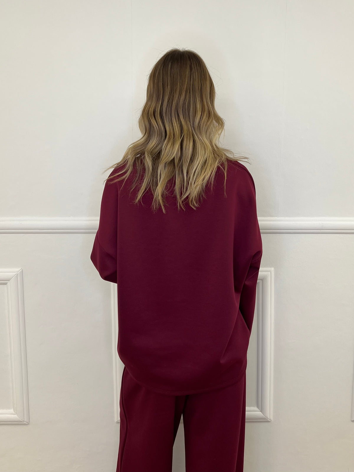 Tuta Over in Viscosa 3277 Bordeaux