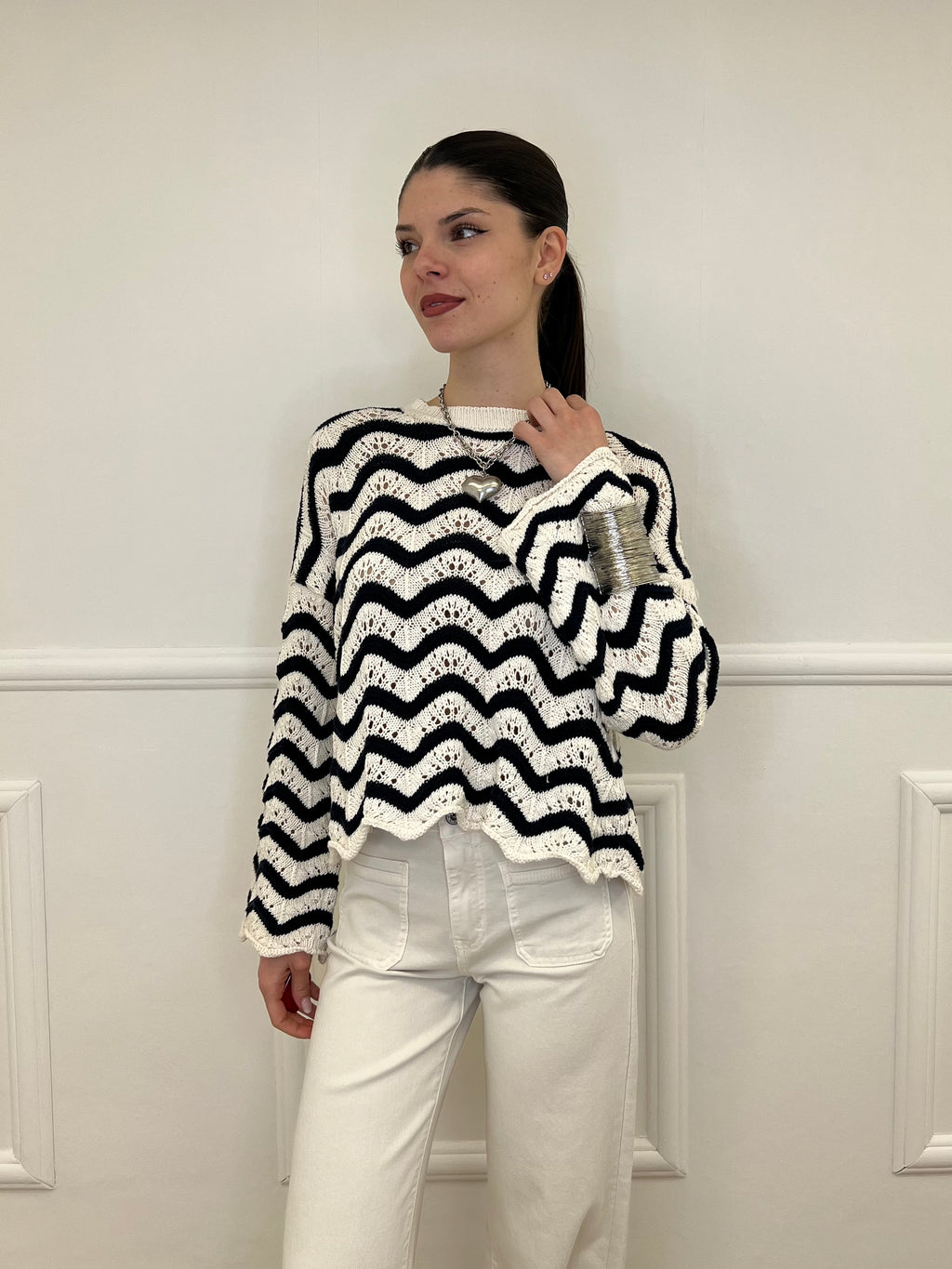 Maglia Traforata Ondine 10514 Blu