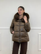 Piumino Corto Pelliccia 2259 Moro