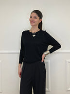Maglia in Filo di Viscosa J185 Nero