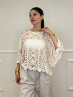Maglia Scatoletta Macramè 48001 Ecru