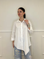 Camicia Asimmetrica 41915 Bianco