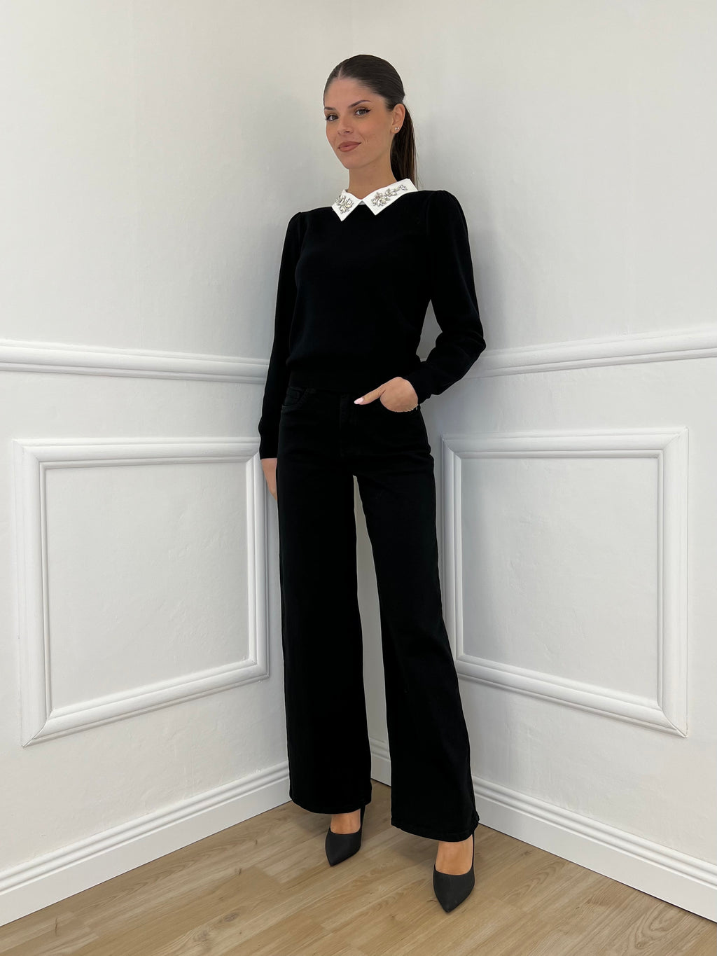 Maglia Collo Gioiello 7818 Nero