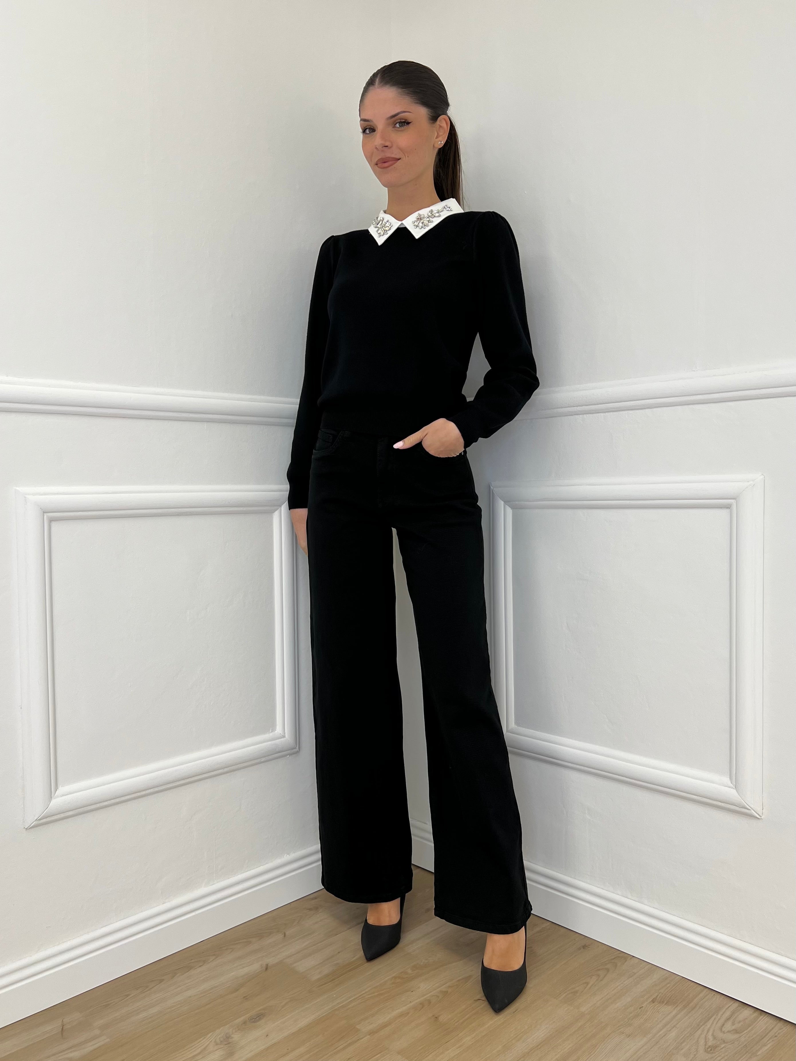 Maglia Collo Gioiello 7818 Nero