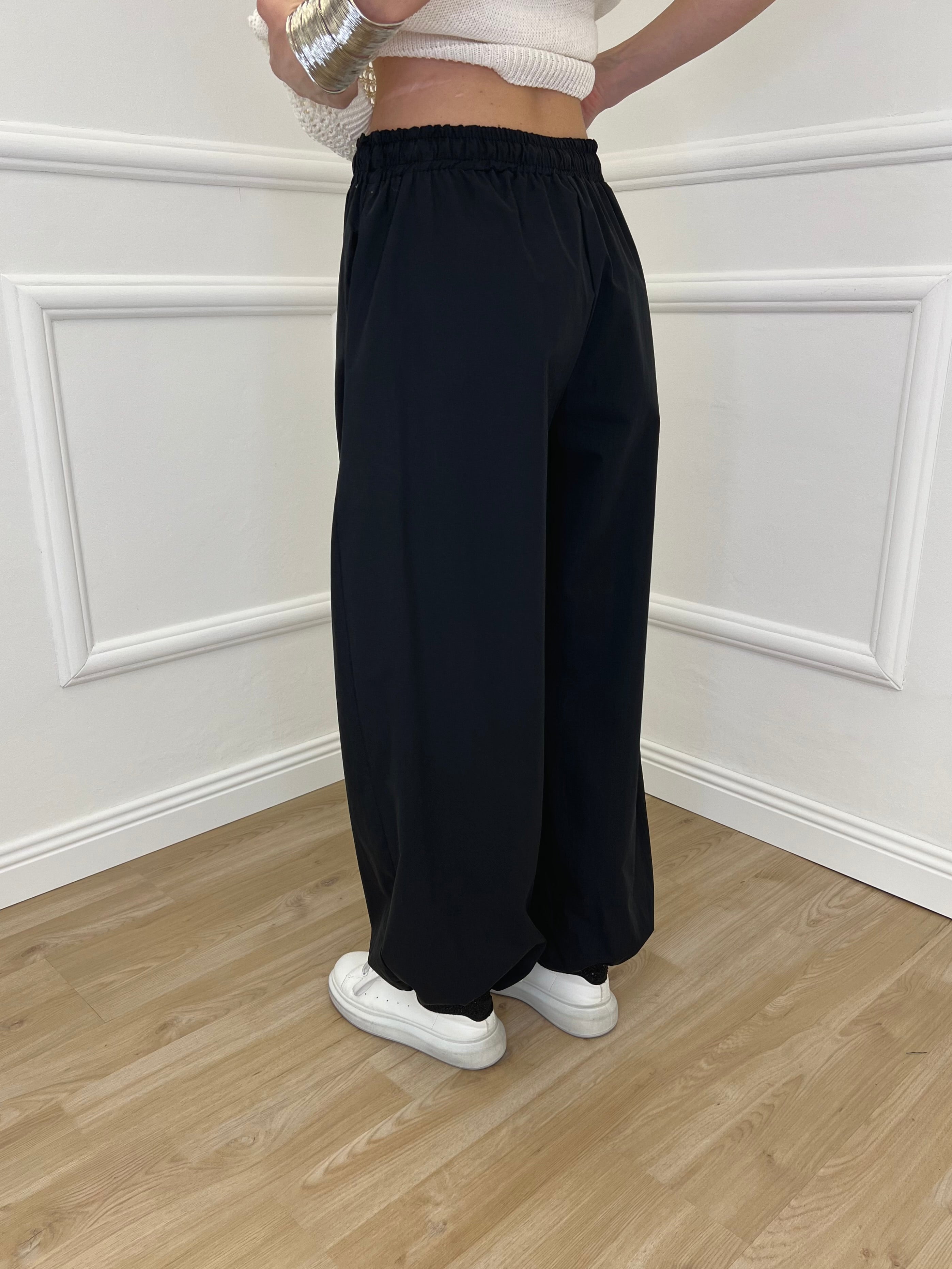 Pantalone Parachute Popeline 37199 Nero