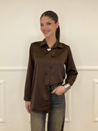 Camicia Satin C1081 Moro