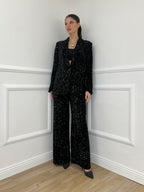 Pantalone Ciniglia Paillettes 2460 Nero