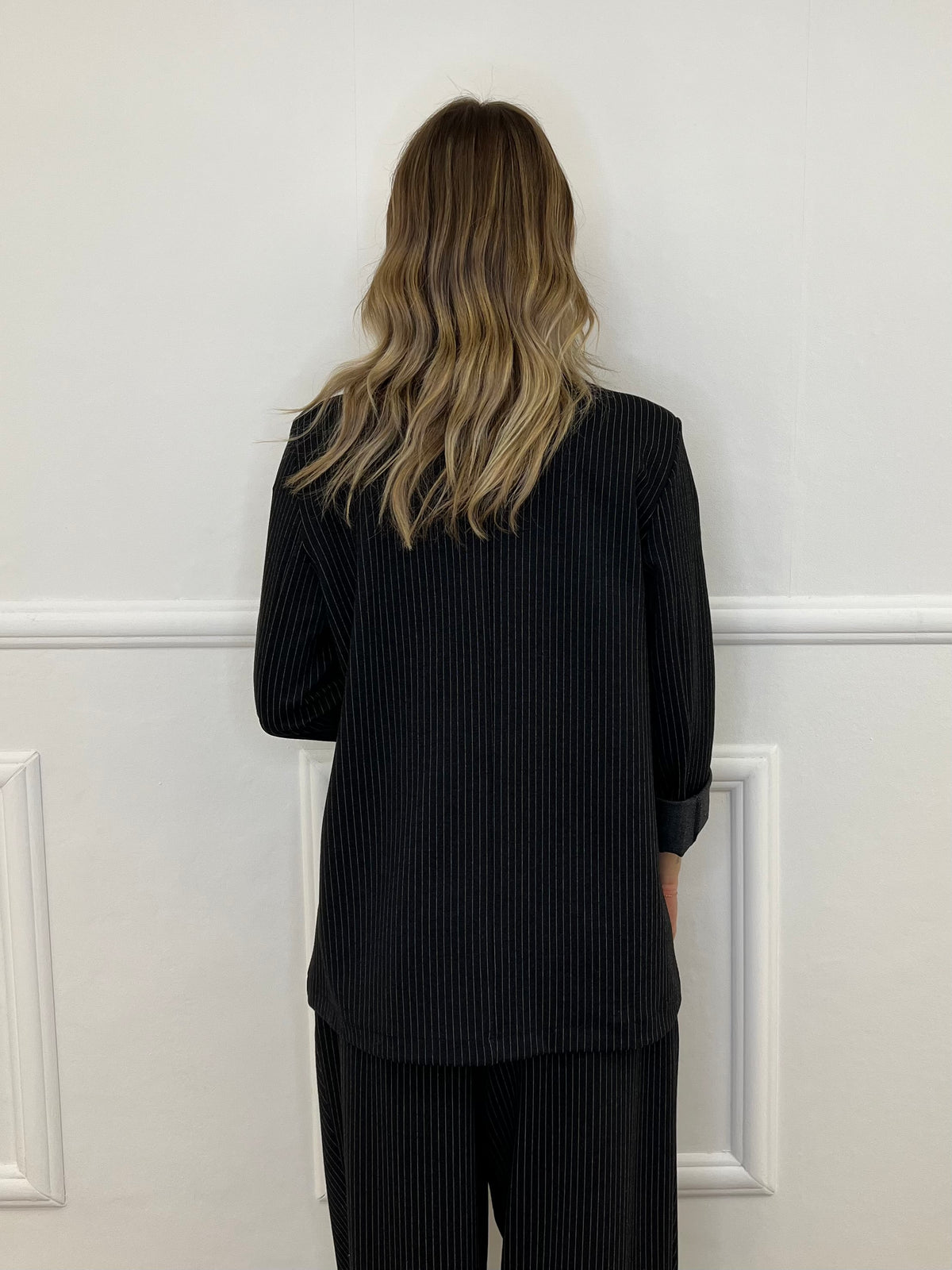 Giacca Gessata PM 5960 Nero