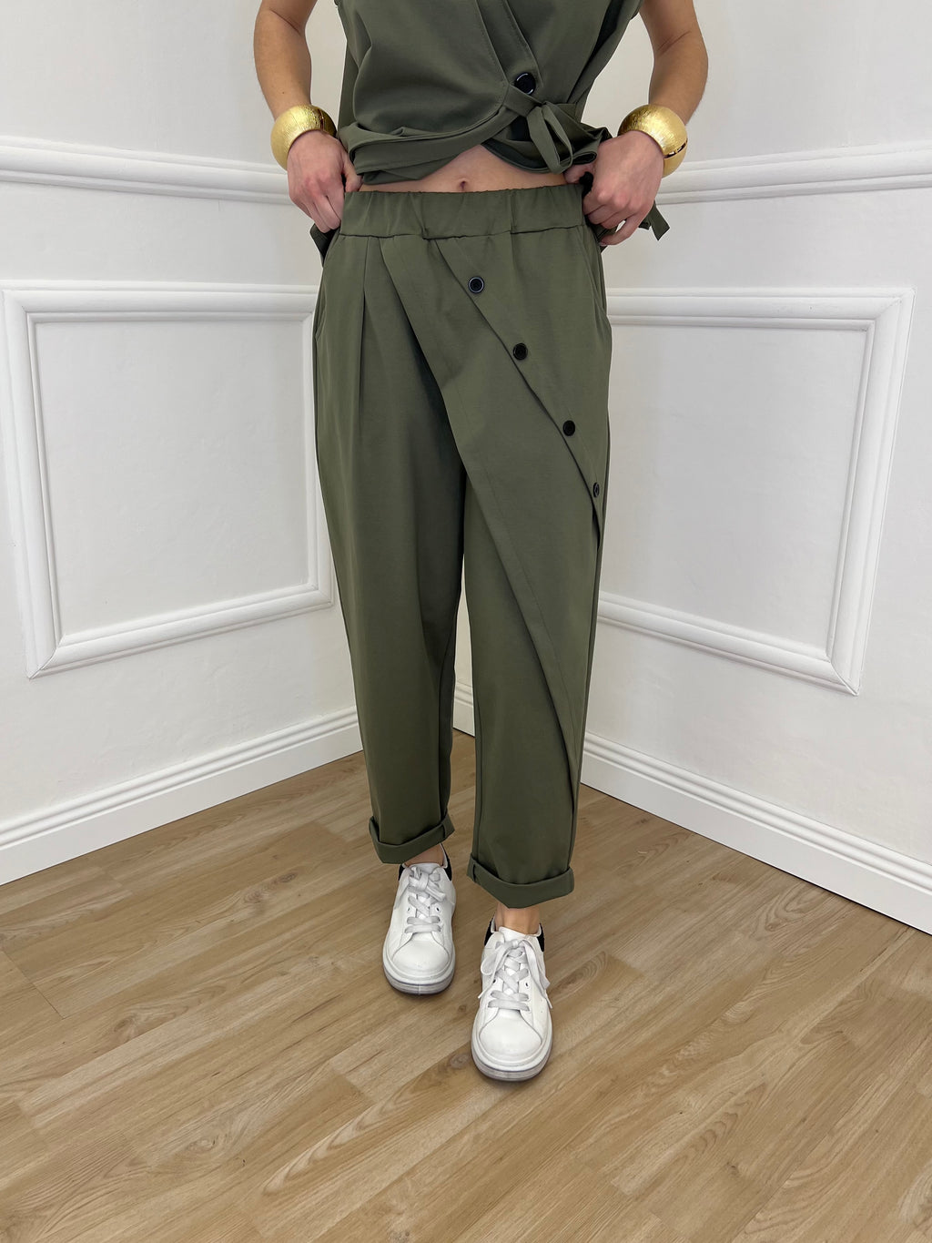 Pantalone Baggy Portafoglio 51256 Verde Militare